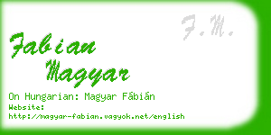 fabian magyar business card