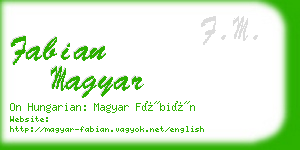 fabian magyar business card